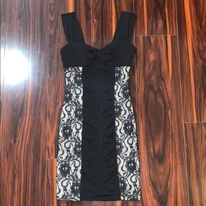 Black Tan Lace Dress